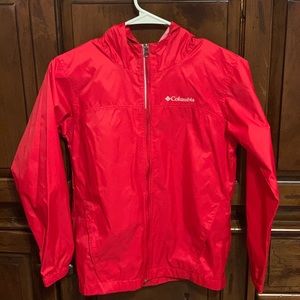 Red Columbia Youth Unisex Rain Jacket
